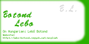 botond lebo business card