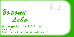 botond lebo business card